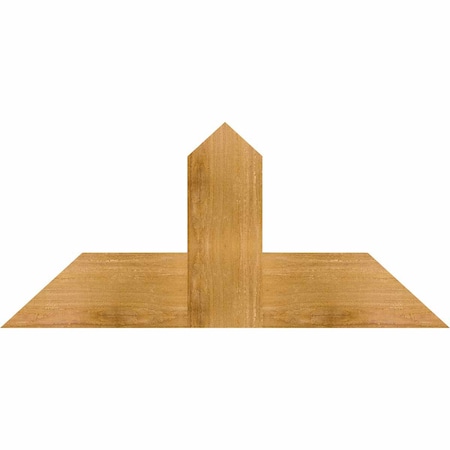 Ekena Millwork Portland Rough Sawn Timber Gable Bracket, Western Red Cedar, 36"W x 16"H x 2"D x 6"F, 11/12 Pitch GBW036X16X0206POR00RWR